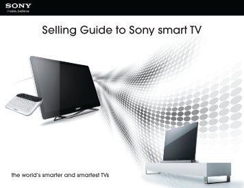 Selling Guide to Sony smart TV - Creative Channel Services