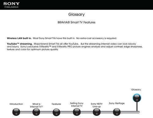 Selling Guide to Sony smart TV - Creative Channel Services