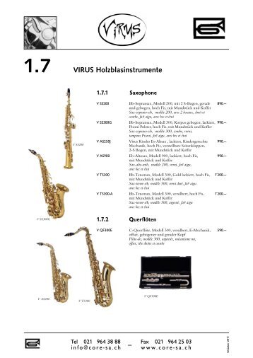 1.7 VIRUS Holzblasinstrumente