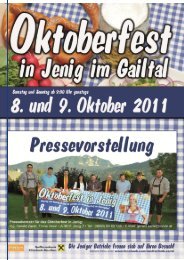 Allgemeines zum Oktoberfest in Jenig - Landtechnik ZANKL GmbH