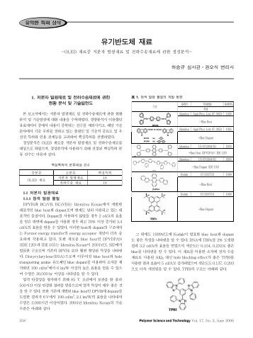 유기반도체재료 - 화학공학연구정보센터