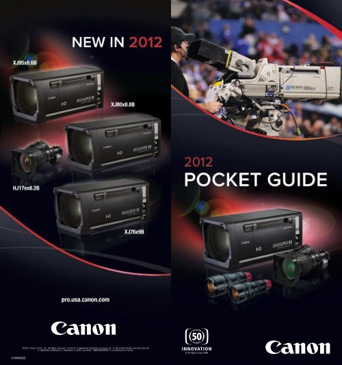 BCTV Pocket Guide for 2012 - Canon USA, Inc.