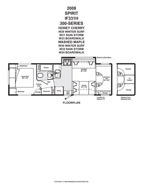 2008 SPIRIT IF331H 300-SERIES - Winnebago Industries