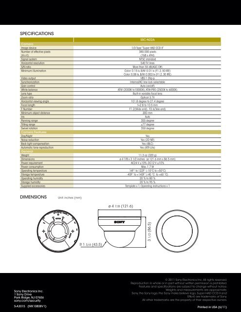 SSC-N22A - Sony