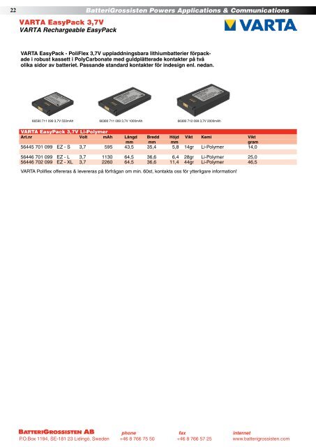 Produktkatalogen Nr. 15-2012 - BatteriGrossisten