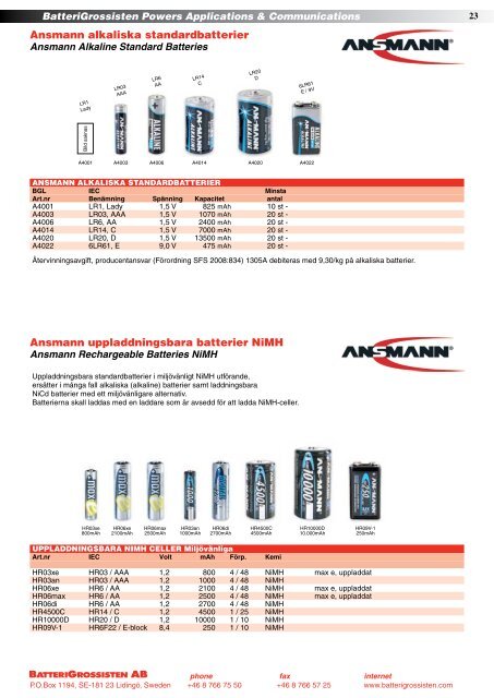 Produktkatalogen Nr. 15-2012 - BatteriGrossisten