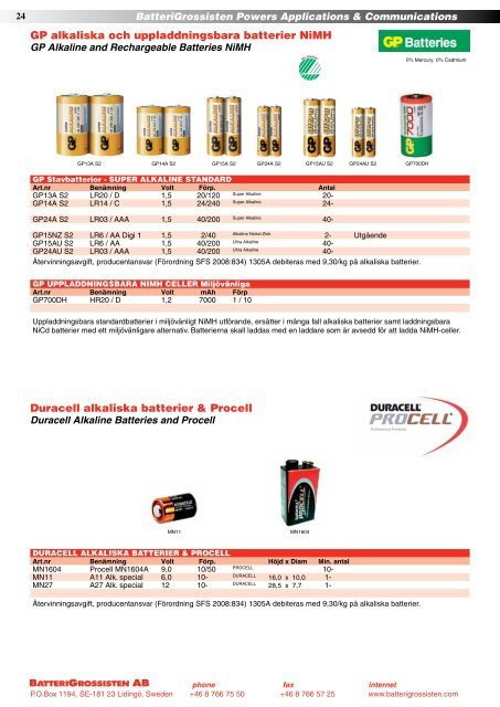 Produktkatalogen Nr. 15-2012 - BatteriGrossisten