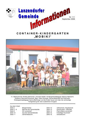 CONTAINER - KINDERGARTEN „MOBIKI“ - Gemeinde Lanzendorf