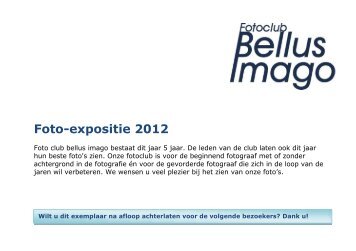 Foto-expositie 2012 - Fotoclub Bellus Imago