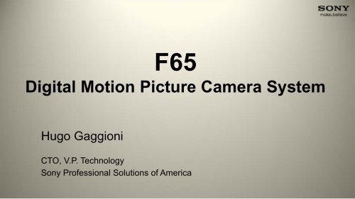 Digital Motion Picture Camera System - Sony
