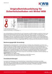 Sicherheitslasthaken mit Wirbel WSB downloaden, bitte hier ... - KWB