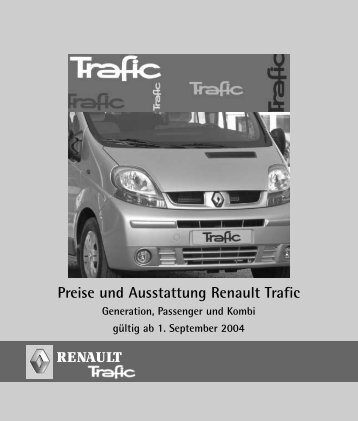 Preise und Ausstattung Renault Trafic - Renault Kriegner