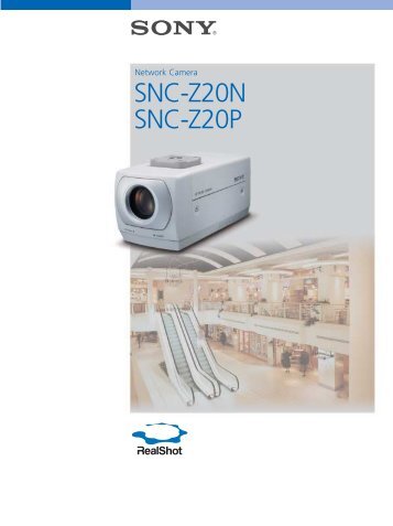 Network Camera SNC-Z20N SNC-Z20P - Sony