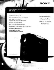 Sony Portable Data Projector CPJ-D500