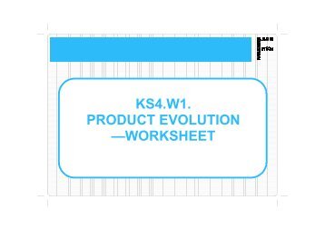 KS4.W1. Product evolution - worksheet - National STEM Centre