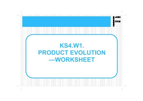 KS4.W1. Product evolution - worksheet - National STEM Centre