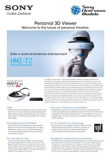 Personal 3D Viewer HMZ-T2(JE) (PDF file
