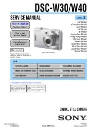 Service Manual of Sony DSC-W30/W40 Digital - SONYRUS