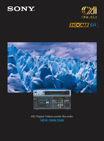 Sony SRW-5000 HDCAM-SR Studio VTR - Panavision