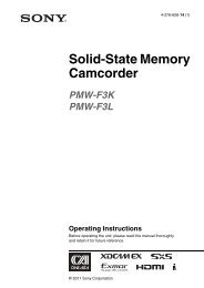 PMW-F3 Manual - Sony