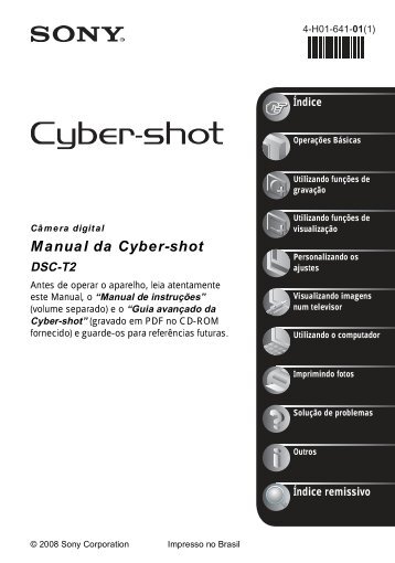 Manual da Cyber-shot - Componentes para Câmeras Digitais?