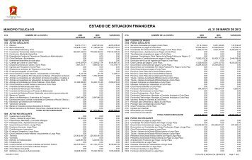 ESTADO DE SITUACION FINANCIERA - Toluca