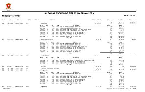 ESTADO DE SITUACION FINANCIERA - Toluca