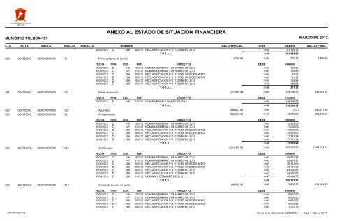 ESTADO DE SITUACION FINANCIERA - Toluca