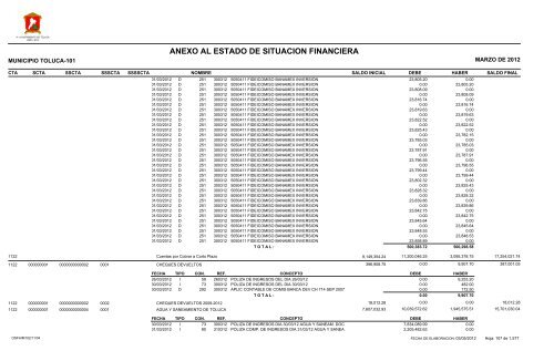 ESTADO DE SITUACION FINANCIERA - Toluca