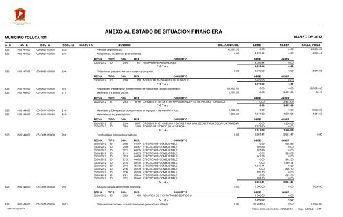 ESTADO DE SITUACION FINANCIERA - Toluca