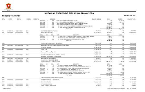 ESTADO DE SITUACION FINANCIERA - Toluca