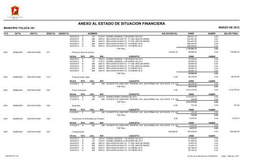 ESTADO DE SITUACION FINANCIERA - Toluca