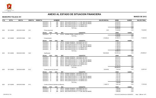 ESTADO DE SITUACION FINANCIERA - Toluca