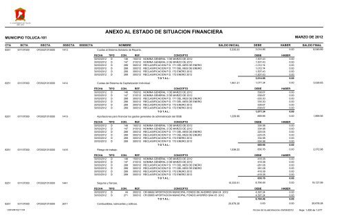 ESTADO DE SITUACION FINANCIERA - Toluca