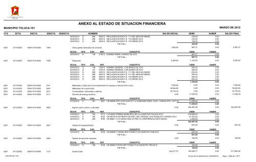 ESTADO DE SITUACION FINANCIERA - Toluca