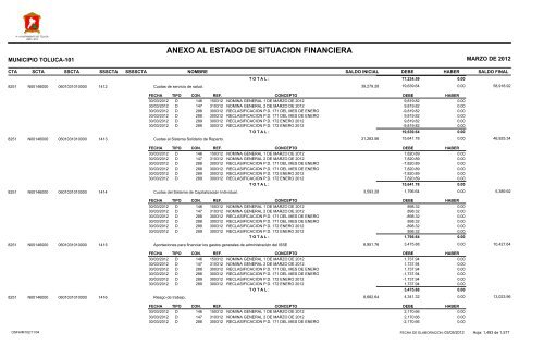 ESTADO DE SITUACION FINANCIERA - Toluca