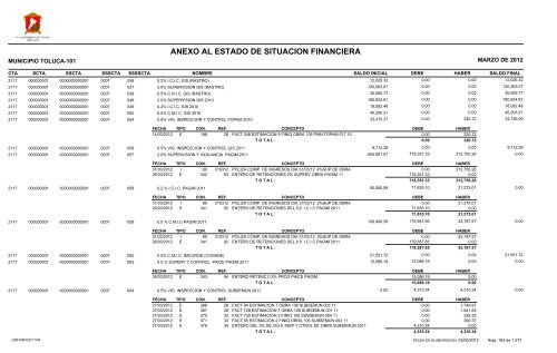 ESTADO DE SITUACION FINANCIERA - Toluca