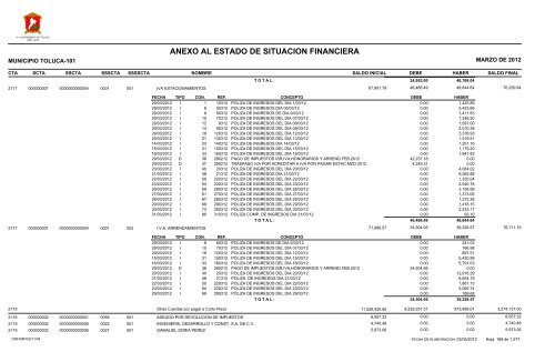 ESTADO DE SITUACION FINANCIERA - Toluca