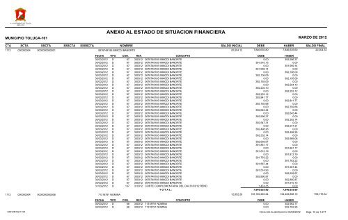 ESTADO DE SITUACION FINANCIERA - Toluca