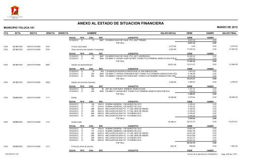 ESTADO DE SITUACION FINANCIERA - Toluca