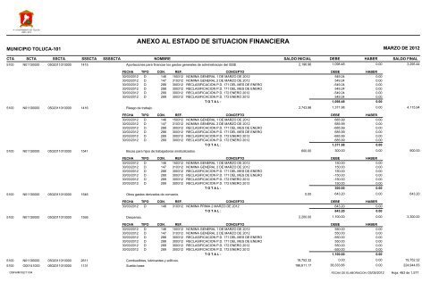 ESTADO DE SITUACION FINANCIERA - Toluca