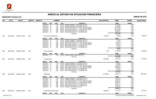 ESTADO DE SITUACION FINANCIERA - Toluca