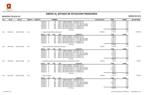 ESTADO DE SITUACION FINANCIERA - Toluca