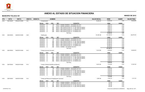 ESTADO DE SITUACION FINANCIERA - Toluca