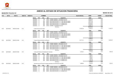 ESTADO DE SITUACION FINANCIERA - Toluca