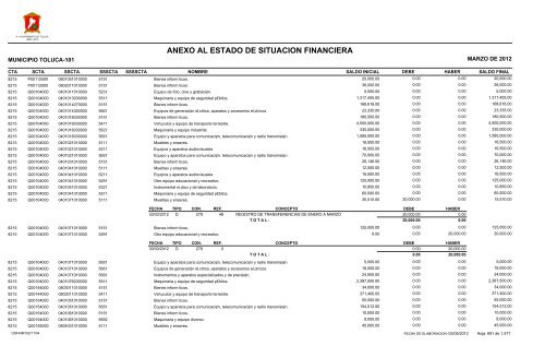 ESTADO DE SITUACION FINANCIERA - Toluca