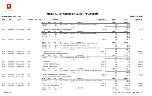 ESTADO DE SITUACION FINANCIERA - Toluca