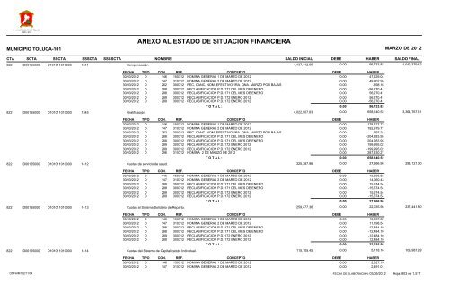 ESTADO DE SITUACION FINANCIERA - Toluca