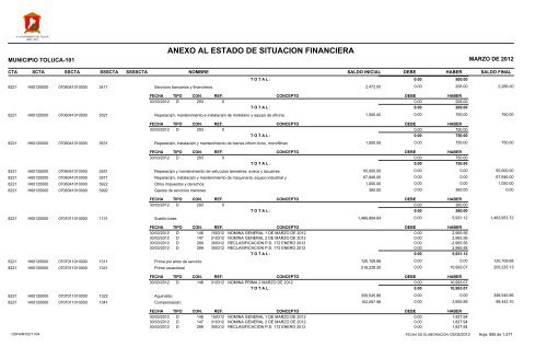 ESTADO DE SITUACION FINANCIERA - Toluca