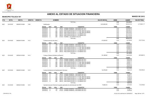 ESTADO DE SITUACION FINANCIERA - Toluca